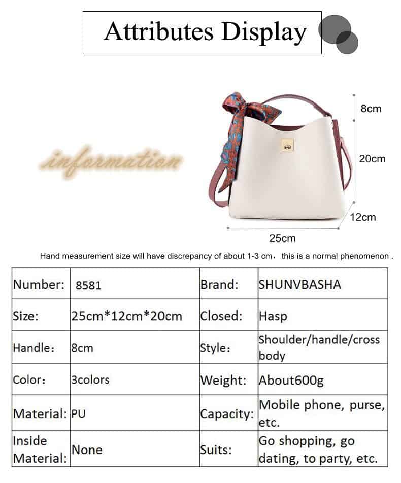 SHUNVBASHA 2018 New Fashion Exquisite Women Bucket Bag High Quality Retro Shoulder Bag Simple Crossbody Bag Tote Ribbon