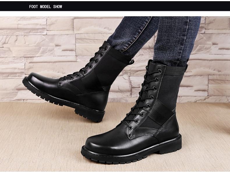 Size 37~50 Vintage Style Men Boots Natural Leather Autumn And Winter Shoes Water Proof Work&Safety Shoes Men Quality Ankle Boots