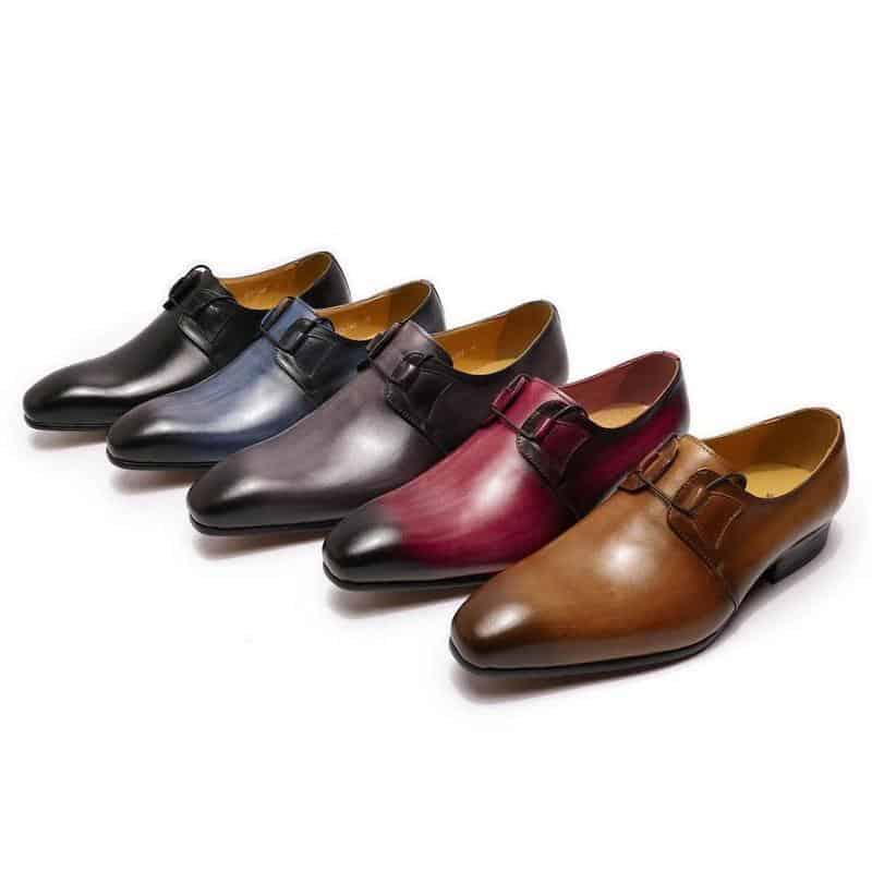 Men's Dress Shoes Newest Pu Leather Lace-up Business Shoes Male Casual Classic Vintage Wedding Shoes Zapatos Para Hombre HC715