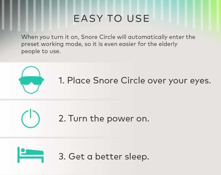 Snore Circle Smart Snoring Eye Mask Anti Snoring Devices Snoring Solution Snore Stopper Sleep Aids