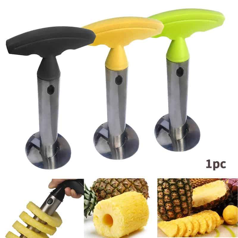 201 Stainless Steel Pineapple Slicer Peeler Fruit Corer Slicer Kitchen Easy Tool Pineapple Spiral Cutter New Utensil Accessories