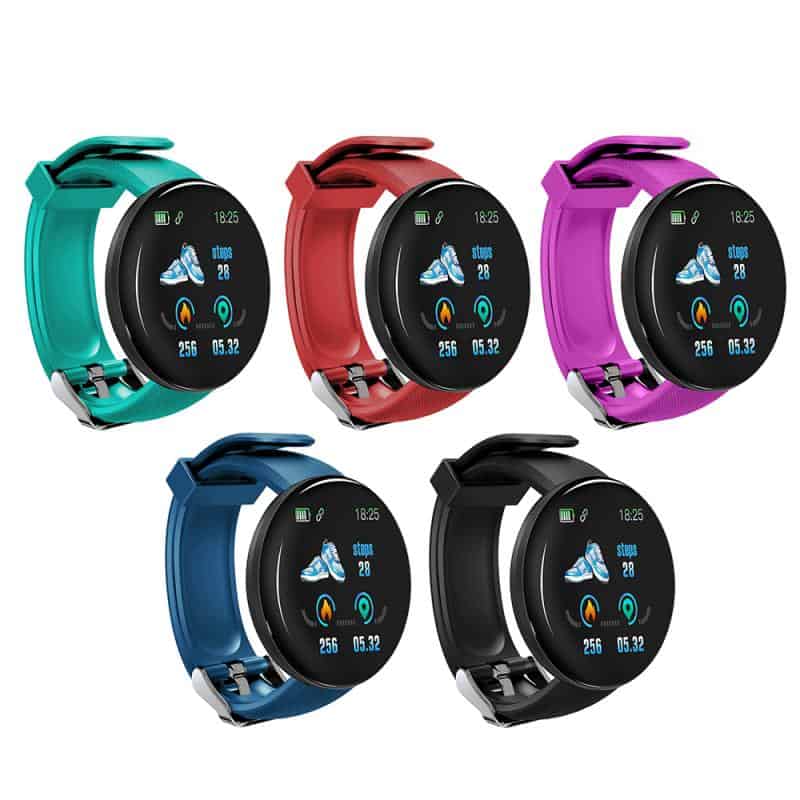 Newest D18S Bluetooth Smart Watch Blood Pressure Smartwatch IP65 Waterproof Sport Heart Rate Fitness Tracker Smart Clock Watches