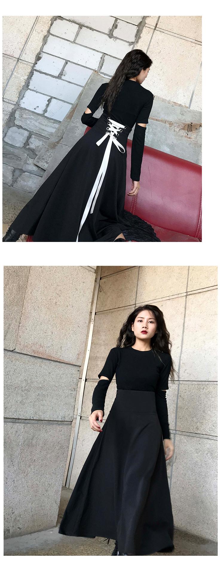 French Vintage Victorian Skirt Women Korean Style Slim Lace-up Designer Gothic Y2k Skirt Black Court Retro Casual Party Clothes