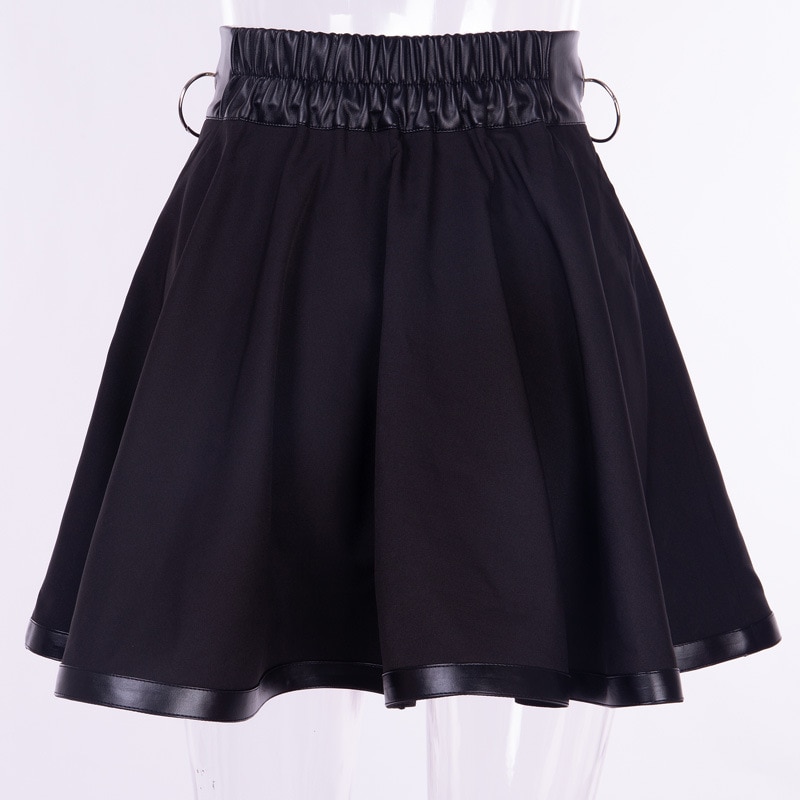 Y2K Harajuku Plaid Pleated Mini Skirts Punk Aesthetic Sexy Black High-waisted Tennis Skirt for Women Gothic Kawaii Fairy Grunge