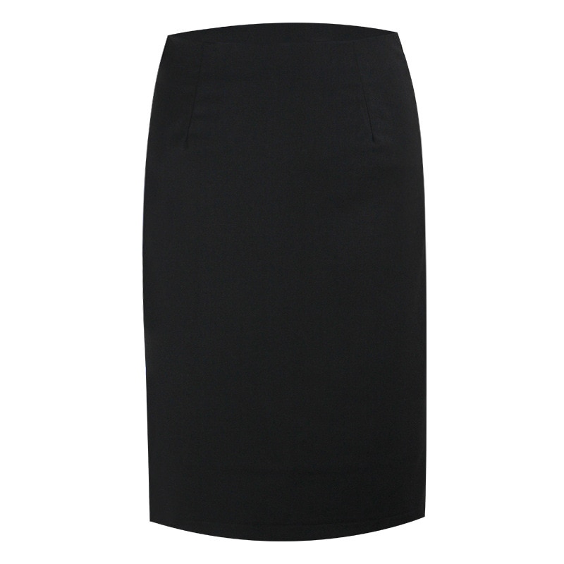 Elegant Women's Pencil Skirt New Fashion Korean OL Style Plus Size High Waist Knee Length Work Office Bodycon Skirt