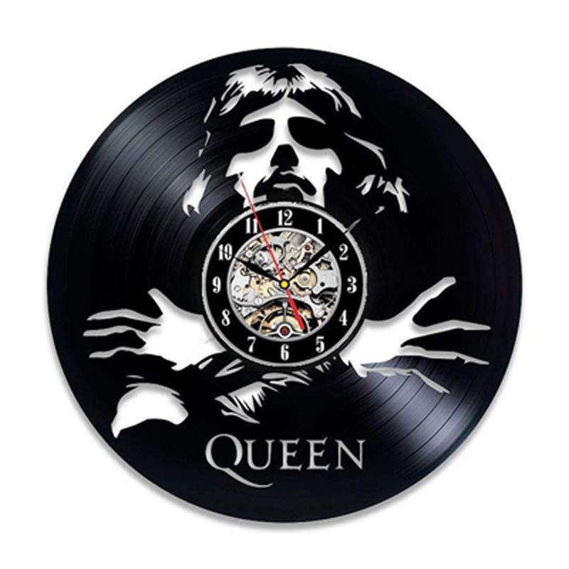 Queen Rock Band Wall Clock Queen Music Team Vinyl Record Wall Clock Modern Design Wall Art Home Decor Gifts for Musician relojes