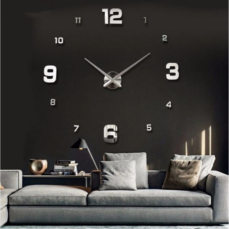 3D Wall Clock Stickers Creative Diy Wall Clocks Removable Art Decal Sticker Home Decor Living Room Quartz Needle Decorations