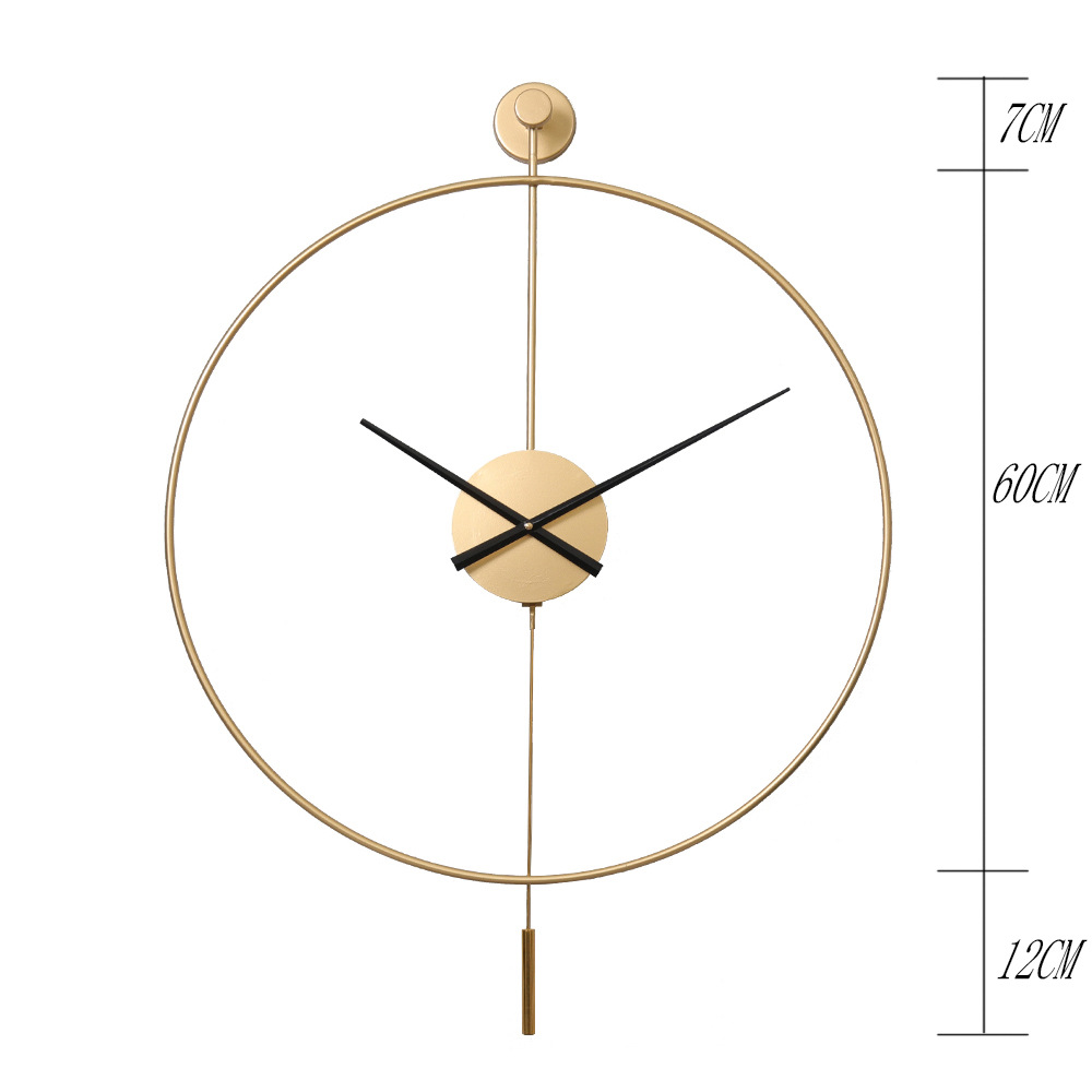 Nordic Simple Creative Wall Clock Modern Design Spanish Style Home Living Room Decoration Mute Large Decor Watchs Crafts