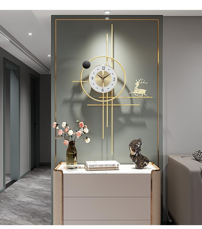 Gold Electronic Large Wall Clock Kitchen Creative Luxury Decorative Wall Clock Stylish Watches Horloge Murale Home Decor