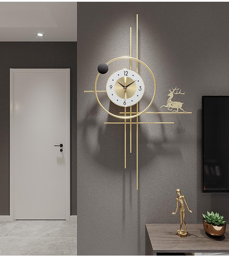 Gold Electronic Large Wall Clock Kitchen Creative Luxury Decorative Wall Clock Stylish Watches Horloge Murale Home Decor