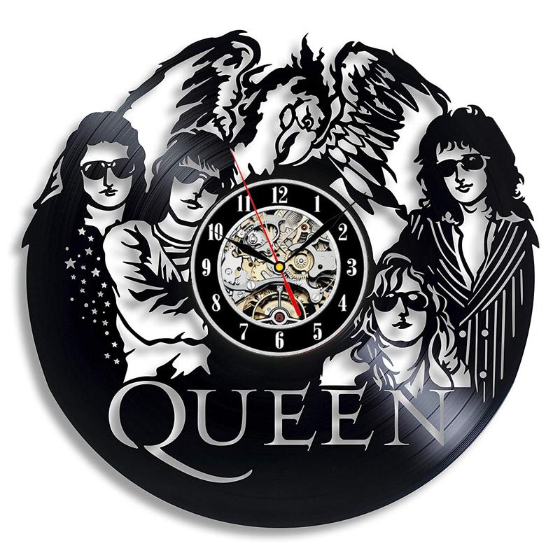 Queen Rock Band Wall Clock For Living Room Decoration Rock N Roll Music Rock Wall Clock Modern Design Man Cave Home Wall Decor