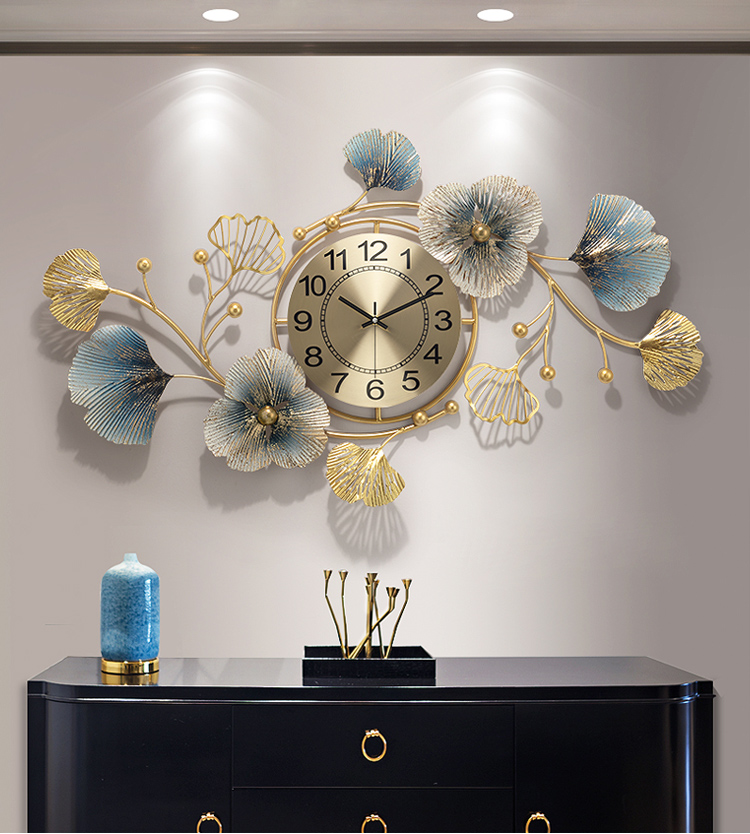 Metal Silent Wall Clocks Mechanism Living Room Decoration Unusual Luxury Golden Digital Wall Clock Modern Design Home Horloge