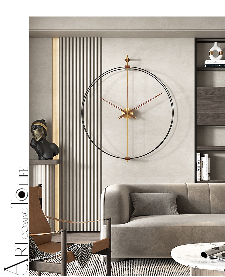 Big Size Wall Clock Art Modern Design 3d Aesthetic Mechanism European Hanging Wall Clock Bedroom Office Living Room Decoration