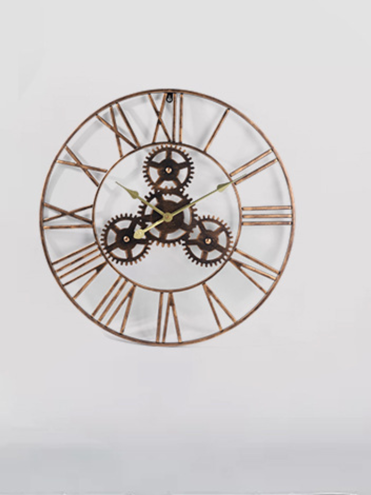 Vintage Silent Wall Clock Decoration Living Room Mechanism Art Unusual Metal Wall Clock Reloj Pared Home Design Free Shiping