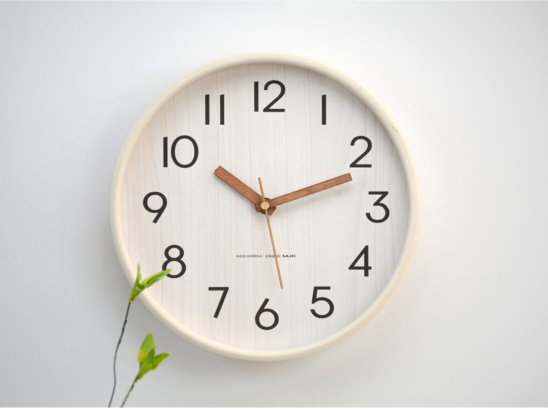 Modern Wood Wall Clock Mechanism Nordic Creative round silent digital Wall Watches Living Room reloj pared bathroom Decoration