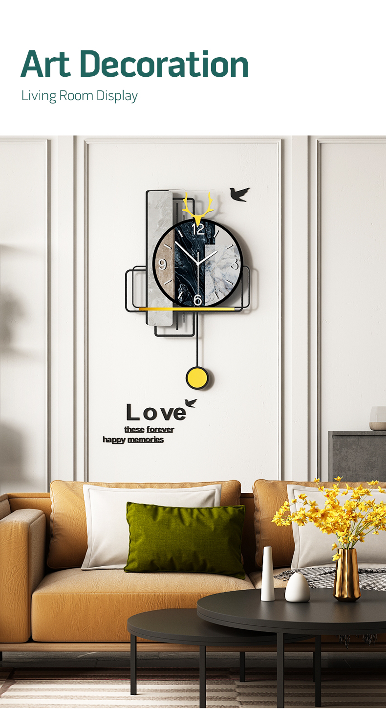 MEISD Modern Design Wall Clock Creative Watch Pendulum Living Room Decorative Grey Horloge Square Art Home Decor Free Shipping