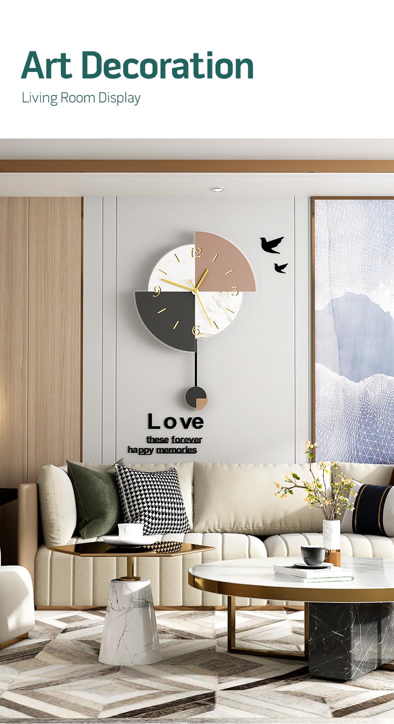 MEISD Modern Home Decoration Wall Clock Large Decor for Kitchen Decor Watch Pendulum Design Horloge Free Shipping