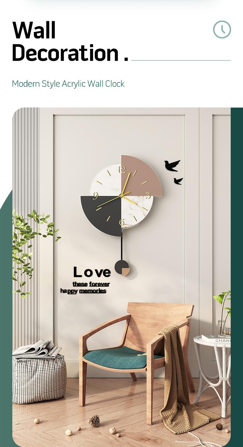 MEISD Modern Home Decoration Wall Clock Large Decor for Kitchen Decor Watch Pendulum Design Horloge Free Shipping