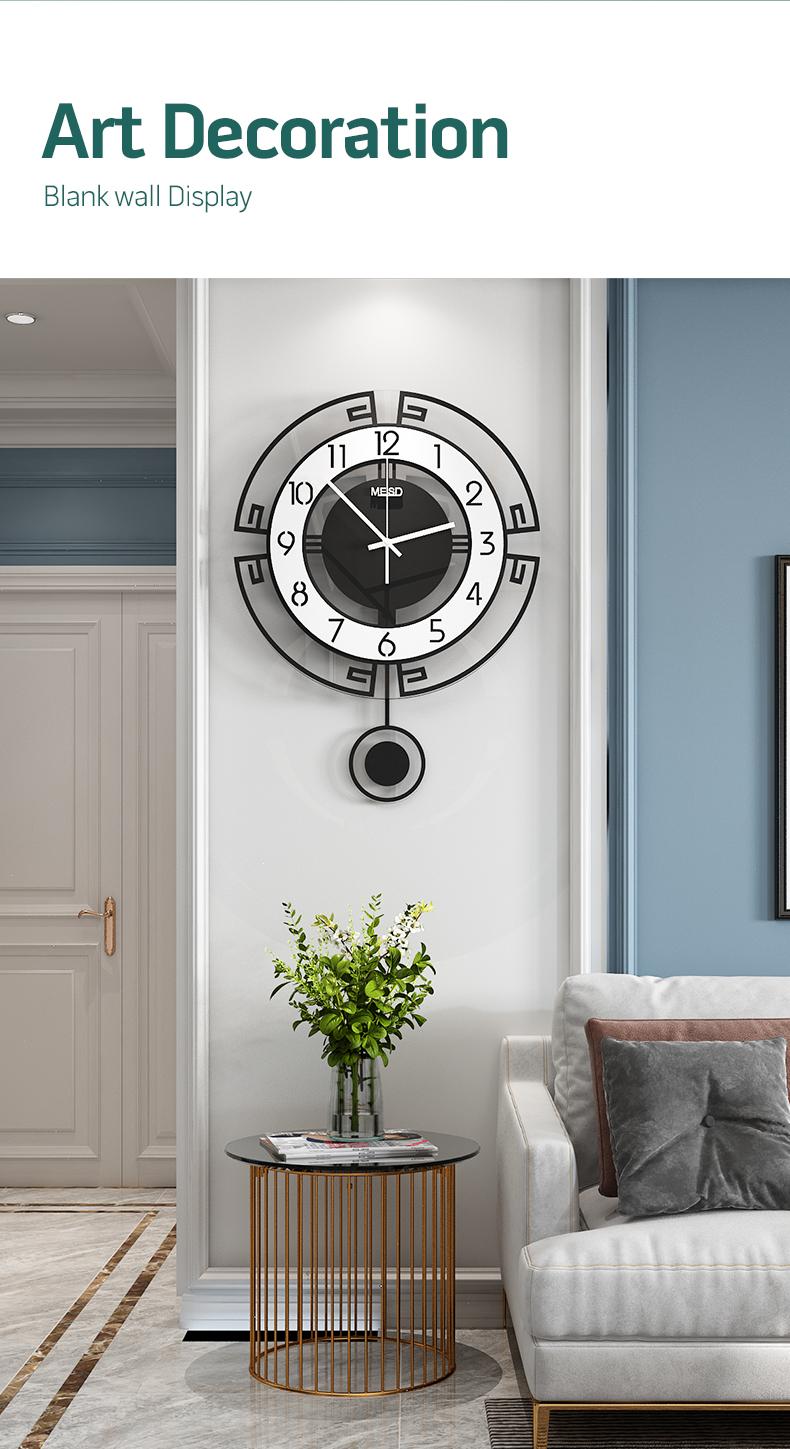 MEISD Large Clocks Wall Vintage Home Decor Pendulum Retro Watches Wall Mirror DIY Sticker Living Room Art Horloge Free Shipping