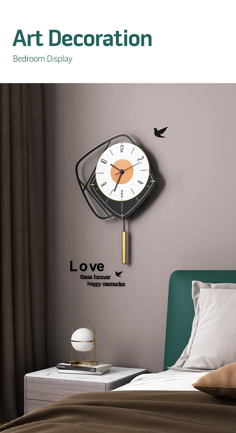 MEISD Brand Modern Design Wall Clock Creative Square Watch Wall Decor Pendulum Horloge Home Decoration Free Shipping