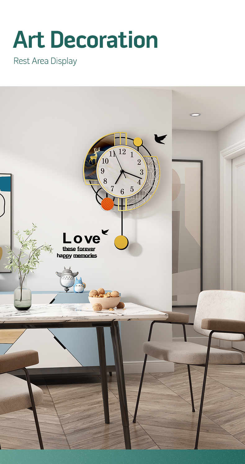 MEISD On Sale Modern Wall Clock Pendulum Round Designer Watches Kitchen Room Decor Horloge Creative Interior Art Free Shipping