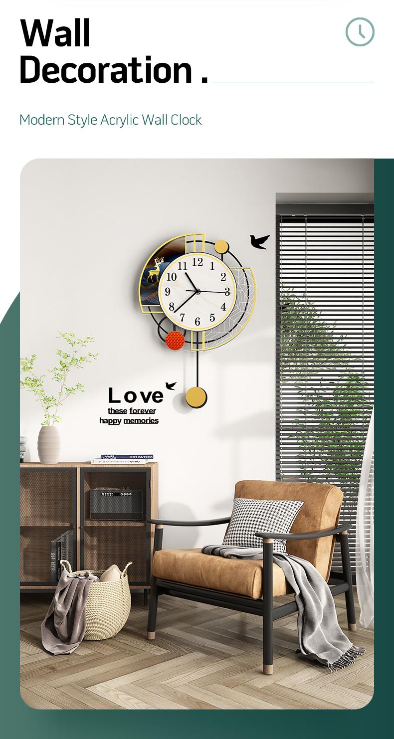MEISD On Sale Modern Wall Clock Pendulum Round Designer Watches Kitchen Room Decor Horloge Creative Interior Art Free Shipping