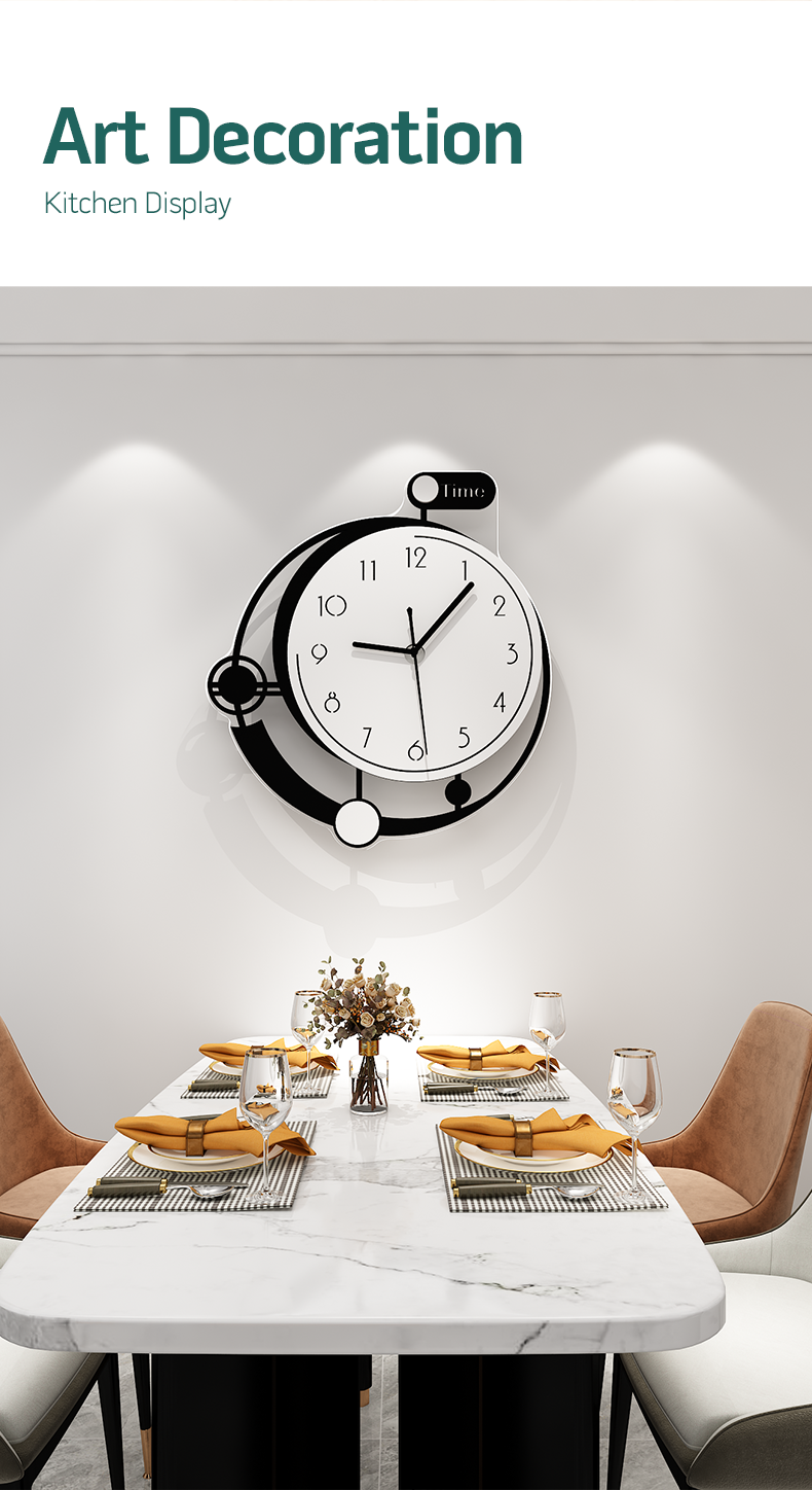 MEISD Decorative Small Wall Clock White Kitchen Watches Modern Design Home Interior Quartz Silent Horloge for Living Room Decor