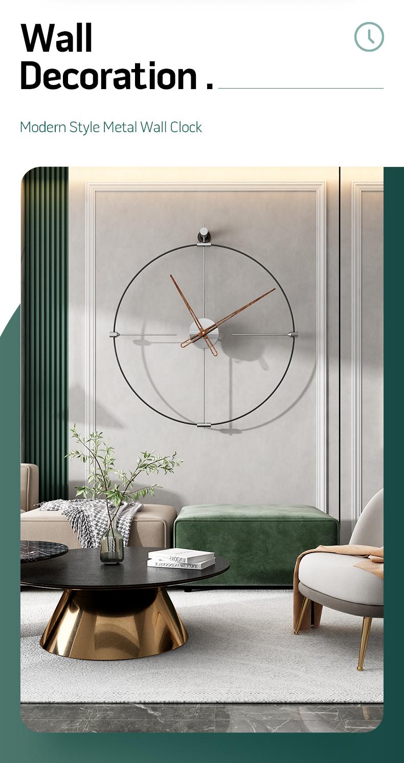 MEISD Self Adhesive Large Wall Clock Metal Room Big Watch Quartz Silent Kitchen Decor Horloge Detachable Design Free Shipping