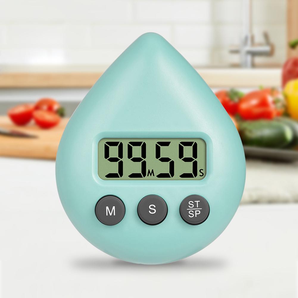 Water Drop Electronic Digital Timer Kitchen Cooking Shower Study Stopwatch Alarm Clock Electronic Cooking Countdown Time Timer