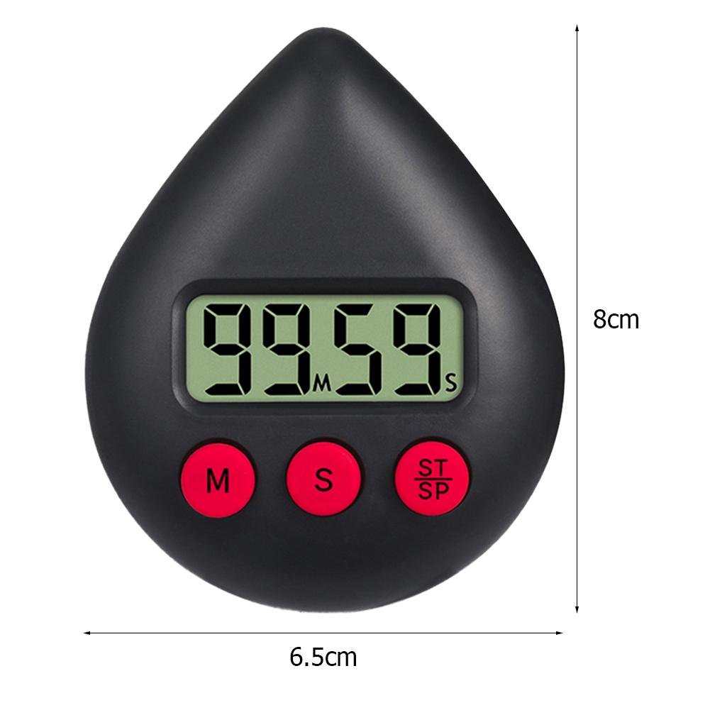 Water Drop Electronic Digital Timer Kitchen Cooking Shower Study Stopwatch Alarm Clock Electronic Cooking Countdown Time Timer