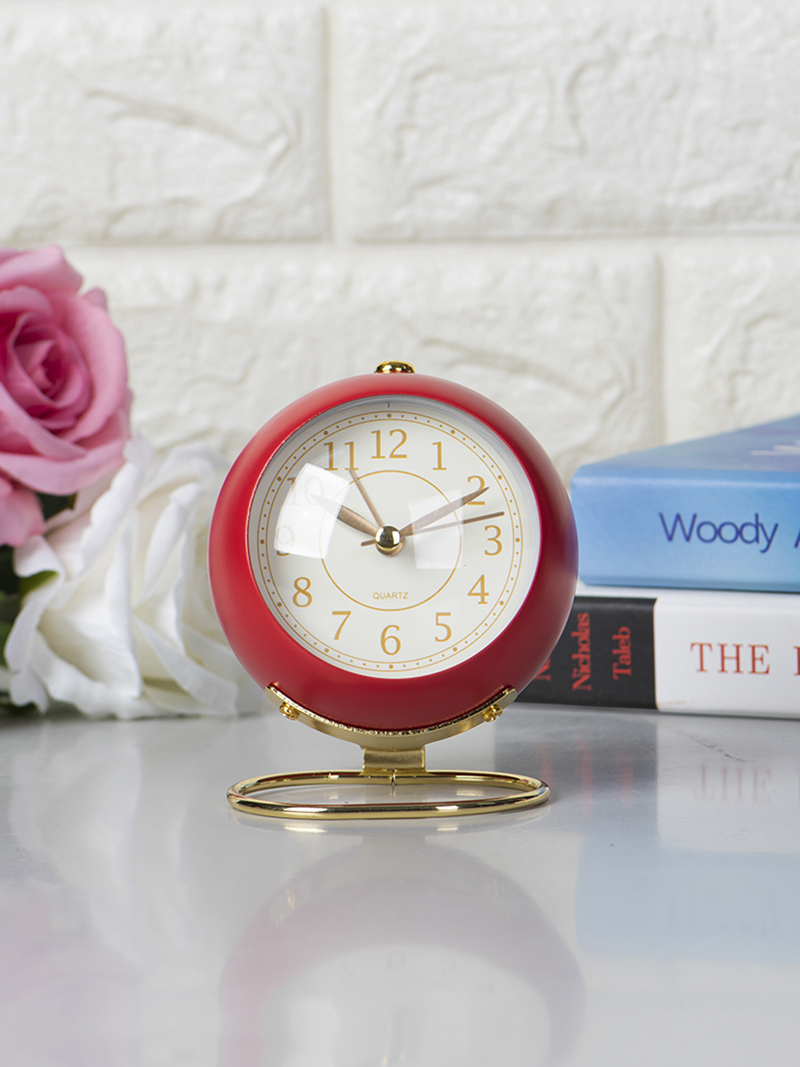 Creative Alarm Clock Vintage Desk Clock Silent Pointer Clocks Desk Clock Bedroom Loud Alarm Clock Bedside Home Decor Ornaments✈