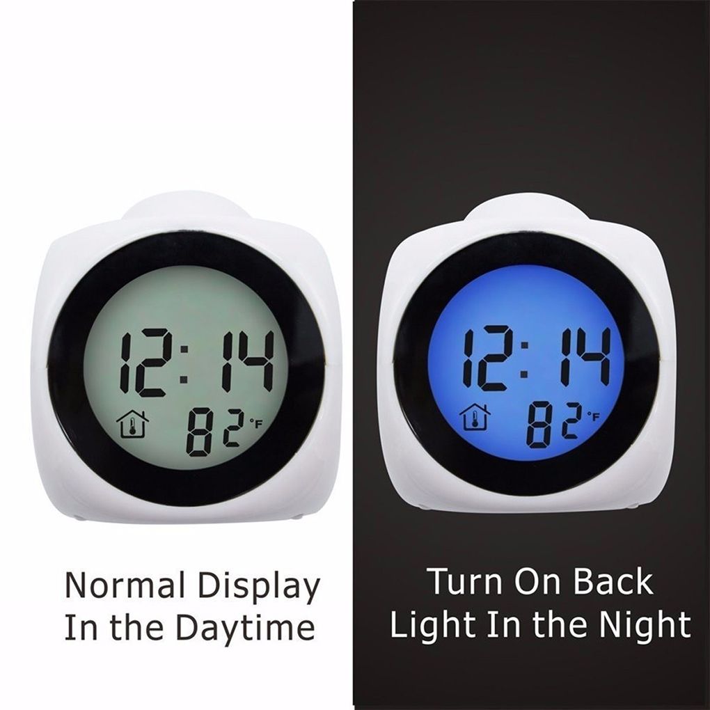 Digital Projecting Alarm Clock Large Display Time Date Temperature Projector Digital Colorful Backlight Table Clock For Home