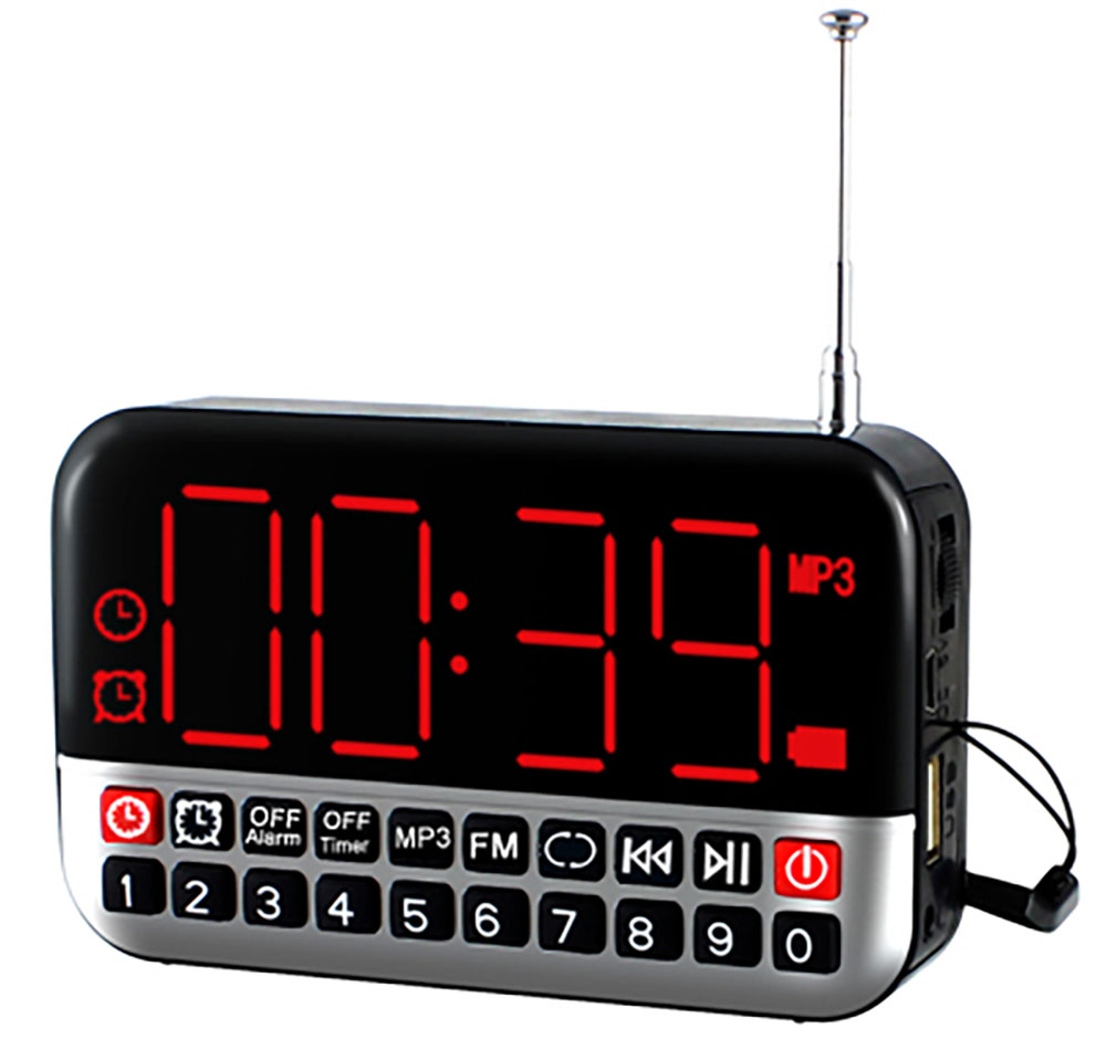 Multifunctional Led Radio Alarm Clock Mp3 Player Timer Lcd Display Speaker Portable FM Desktop Digital Clock