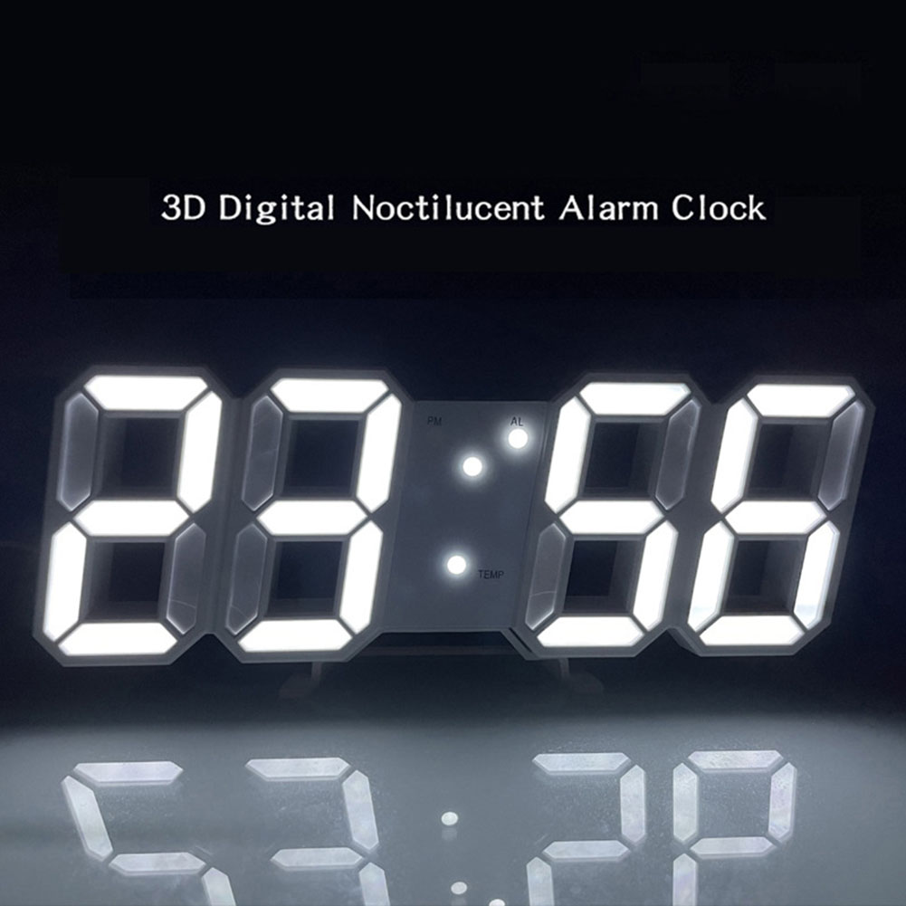 Digital Alarm Clock Bedroom Snooze Table Desktop Clock Date Calendar Temperature Function Home Room Decoration
