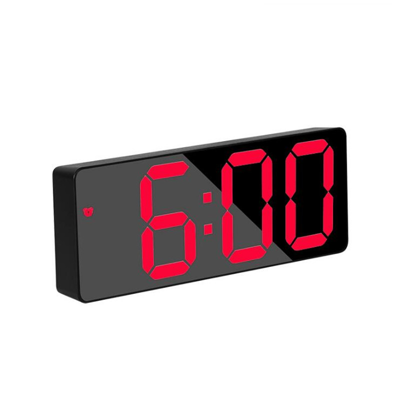 Digital Alarm Clock Fashion Multi-Function LED Alarm Clock USB Power Supply Digital Alarm Clock Large LED Display Voice Control