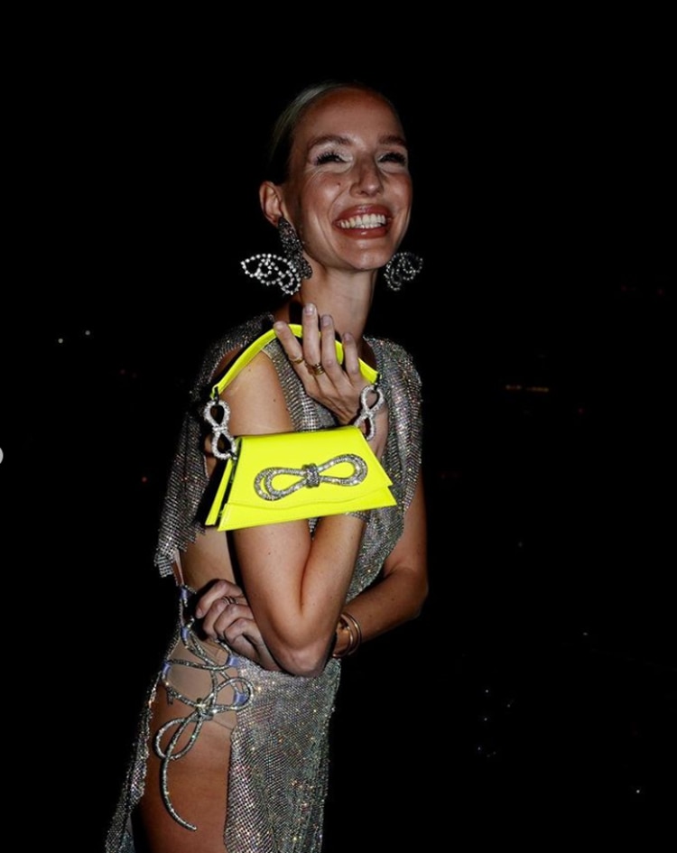 Rhinestones Double Bow evening Bag Women designer shoulder Vintage Diamond party small flap purse totes handbag 2022 new yellow