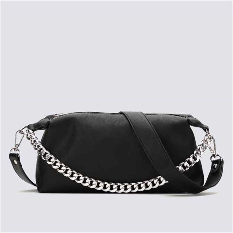 Fashion PU leather Women's bag metal chain Shoulder Bags Brand Designer Crossbody Bags For Women 2022 Underarm Bag Women Clutch