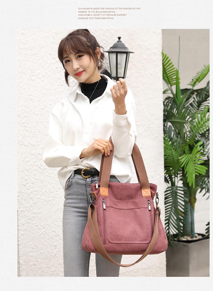 Luxury Designer Handbag Women Large Capacity Shopping Tote Bag High Quality Canvas Shoulder Crossbody Bags for Women 2022 New