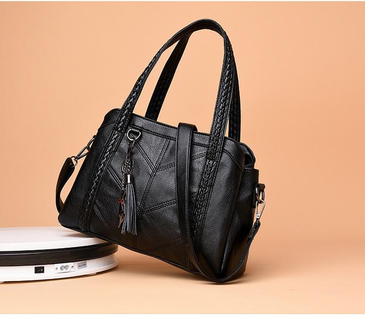 Women Leather Handbags Fashion Tassel Tote Bags Designer Ladies Hand Crossbody Bags for Women 2022 New Shoulder Bag Sac A Main