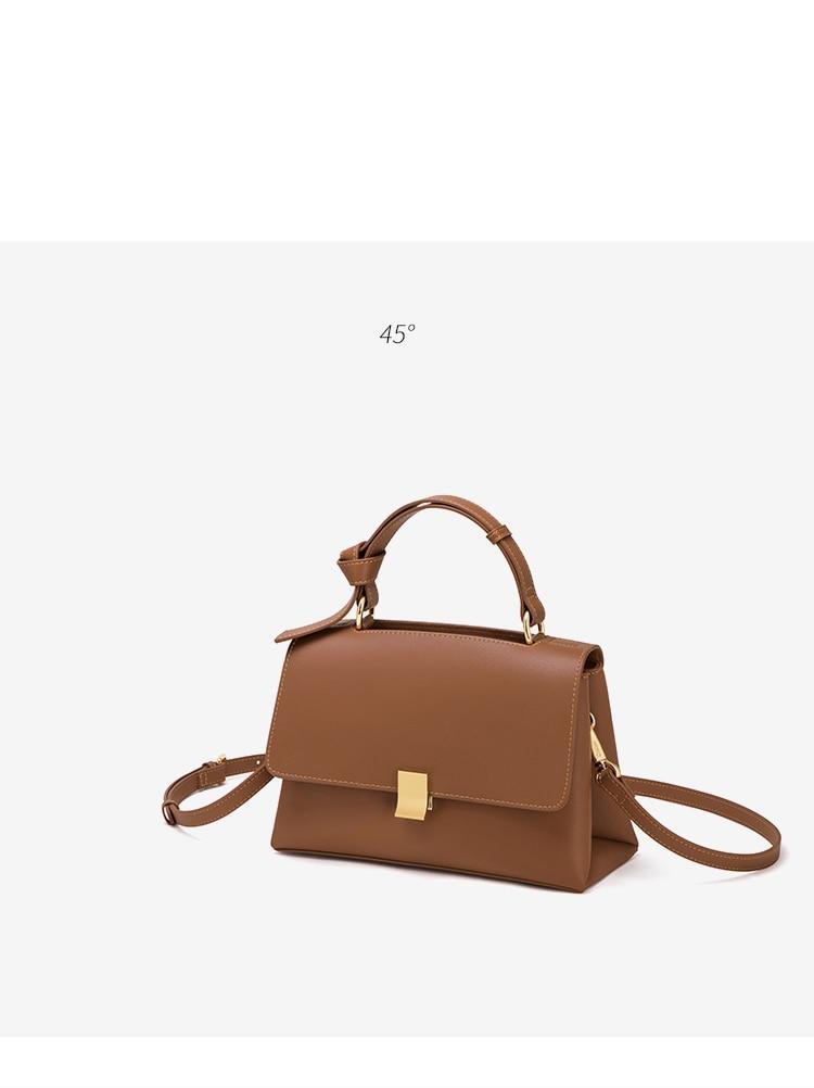 Cnoles Brand Genuine Leather Women's Bag Soft 2022 Fashion Versatile Handbag Shoulder Bag Large Capacity Portable Crossbody Bag