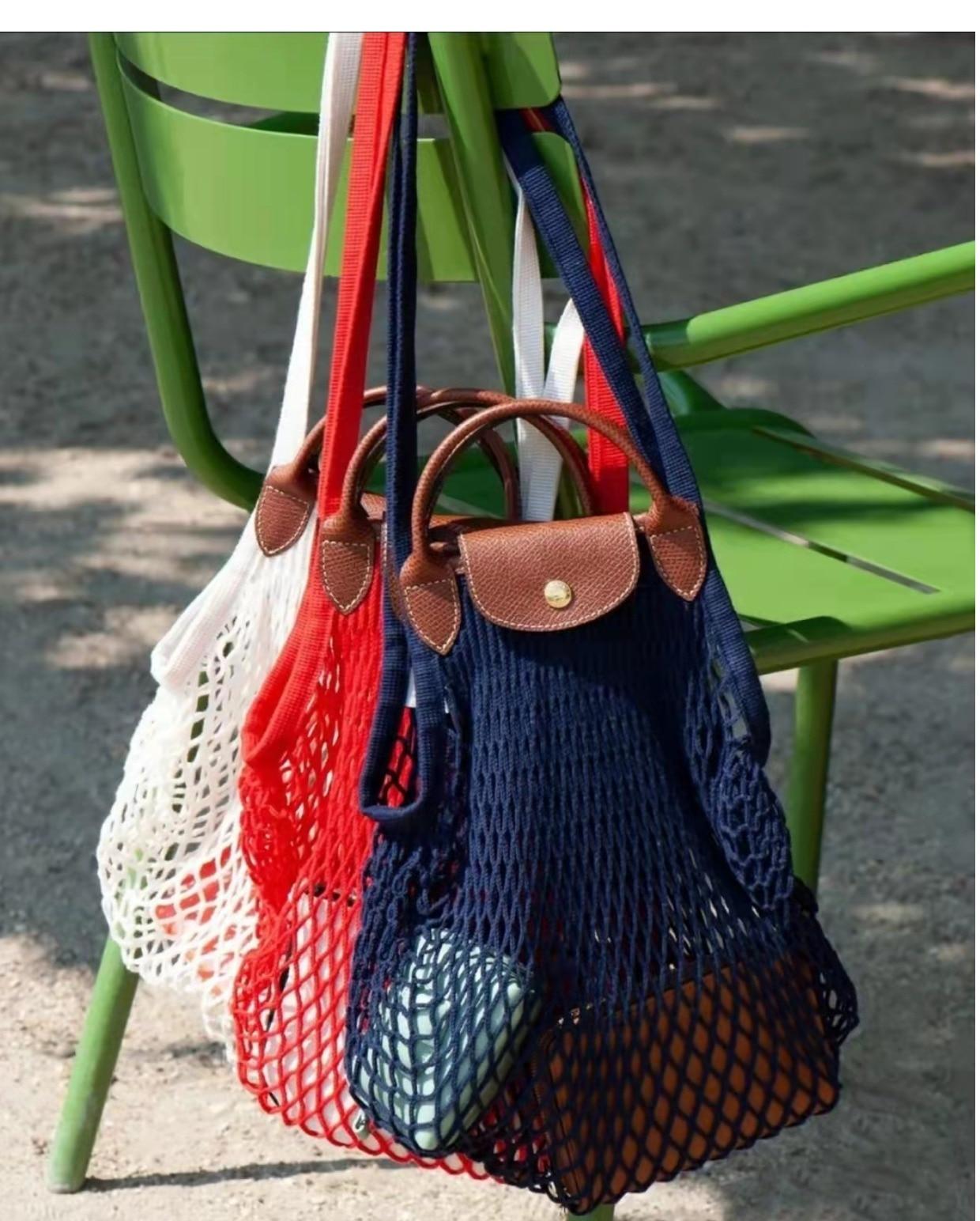 Designer Brand Hollow Out Netted Women Handbag Luxury Cotton Line Woven Shoulder Bag Summer Beach Bag Large Capacity Tote Purses