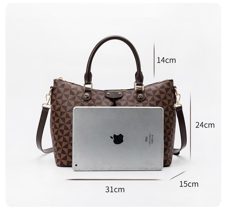 Women Handbags Shoulder Crossbody Strap 2022 New Trend Tote Bag Men Large Leather Luxury Fashion Designer Plaid Shopping Travel