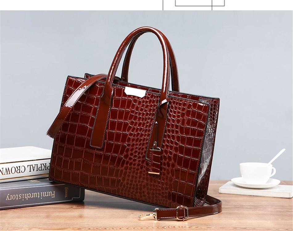 Luxury Womens Bags Designer Crocodile Pattern Shoulder Bag PU Leather Brand Woman Crossbody Casual Handbag Women Tote Bags Sac