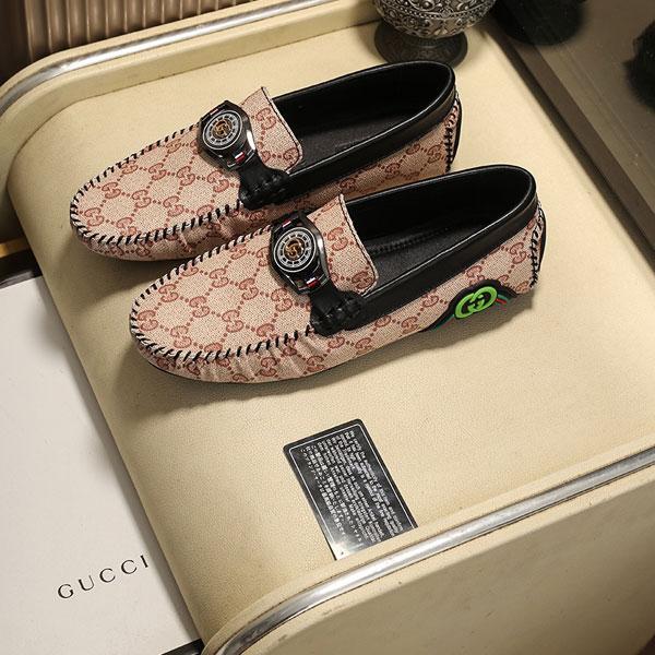 Coloured Gucci Monogram Pattern Leather
