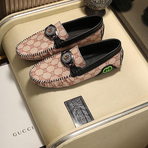 Coloured Gucci Monogram Pattern Leather