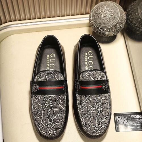 Gucci Mens Classic Design Leather Loafers
