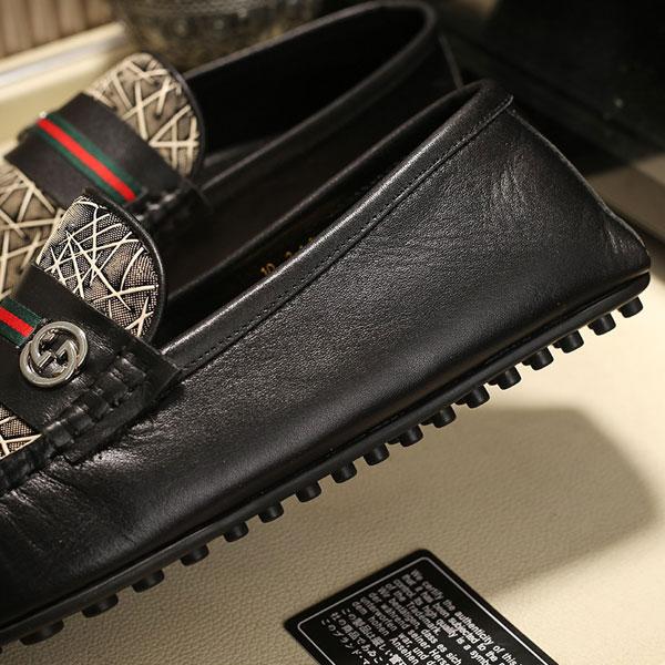 Gucci Mens Classic Design Leather Loafers