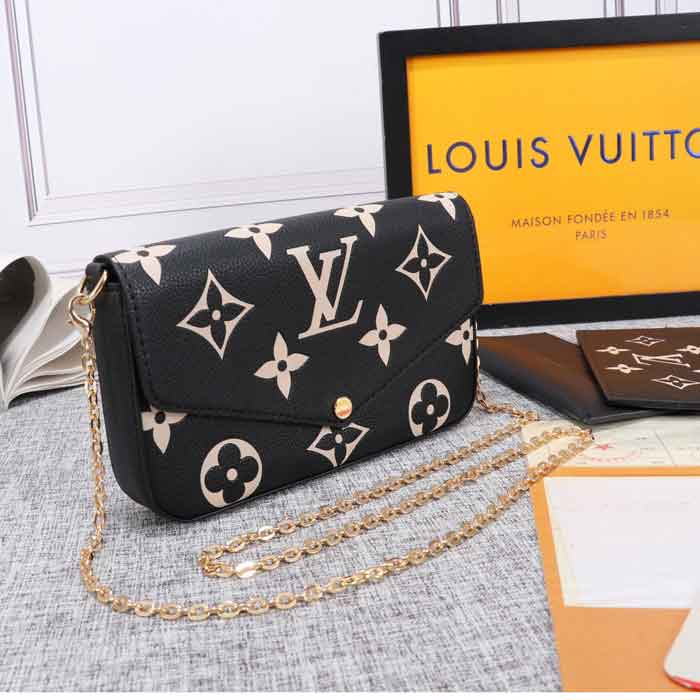 Louis Vuitton Black Fashion Leather Handbags