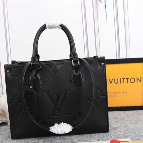 Black Louis Vuitton Monogram Leather Hand Side Bag