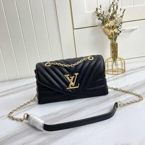 Louis Vuitton Black Wave Chain Handbag
